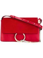 Chloé Small Faye Shoulder Bag, Women's, Red, Calf Leather/calf Suede