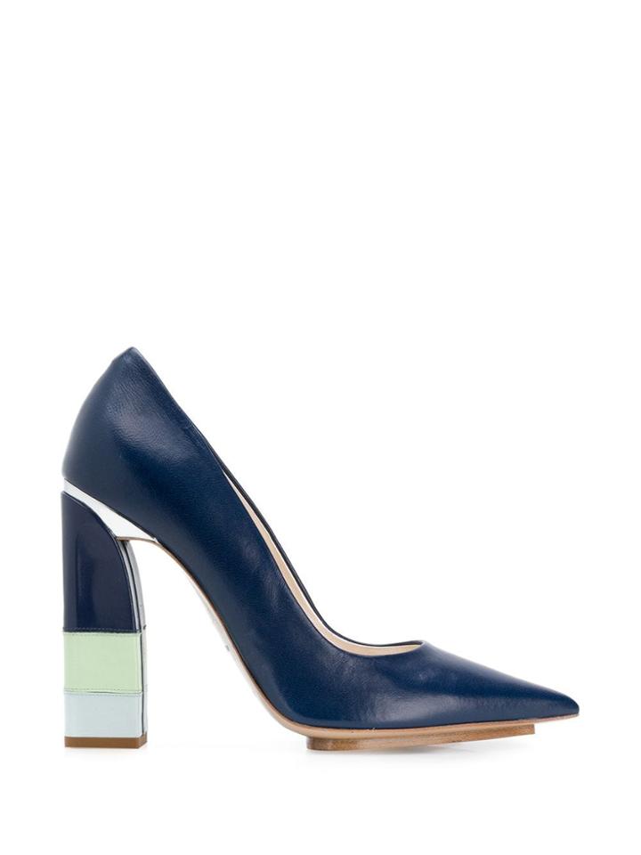 Delpozo Pumps With Structured Heel - Blue