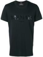 Balmain Logo Short Sleeve T-shirt - Black