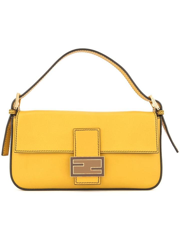 Fendi Pre-owned Mamma Baguette 2way Shoulder Bag - Yellow
