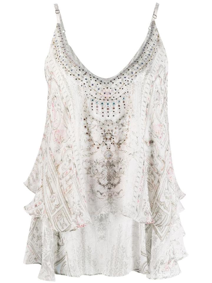 Camilla Printed Layered Top - Neutrals