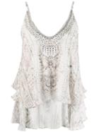 Camilla Printed Layered Top - Neutrals