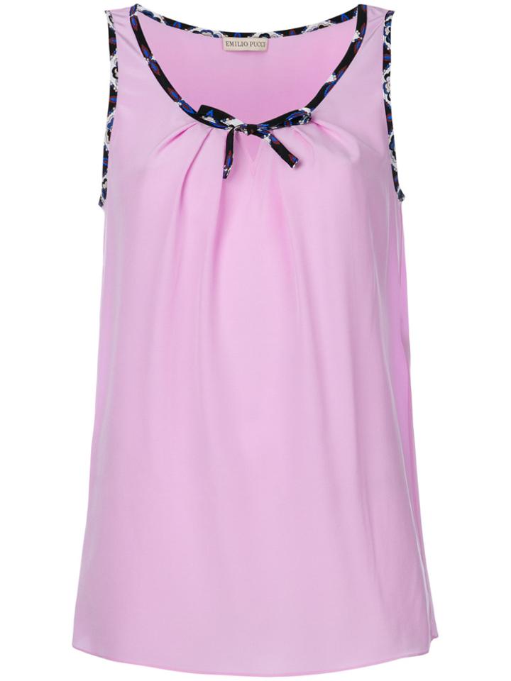 Emilio Pucci Contrast Trim Tank Top - Pink & Purple