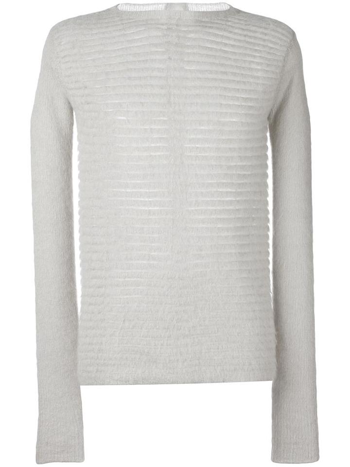 Rick Owens 'level' Jumper, Men's, Size: Small, Grey, Polyamide/mohair/wool