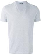 Dsquared2 - Basic V-neck T-shirt - Men - Cotton/spandex/elastane - Xxl, Grey, Cotton/spandex/elastane