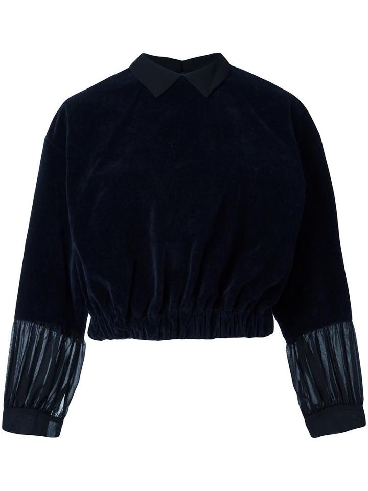 Kolor Elasticated Waistband Sweatshirt, Size: 2, Blue, Cotton/cupro/viscose/polyester