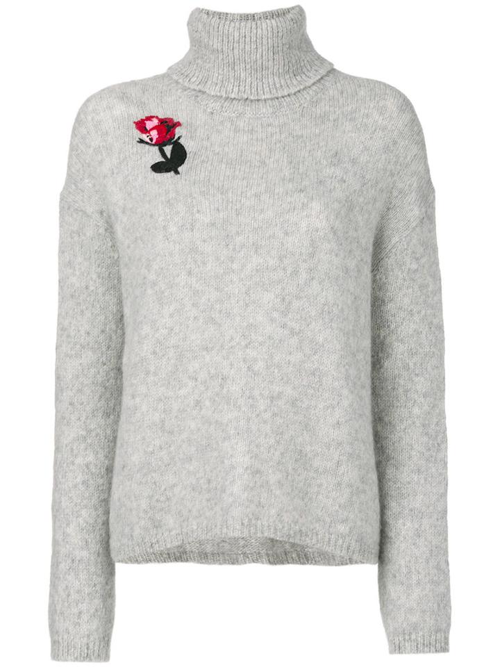 Markus Lupfer - High Neck Jumper - Women - Polyamide/mohair/wool - Xs, Grey, Polyamide/mohair/wool