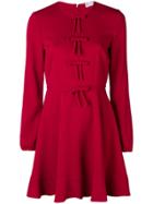 Red Valentino Bow Detail Longsleeved Dress