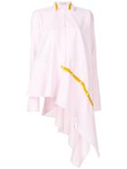Palmer / Harding Asymmetric Draped Shirt - Pink & Purple