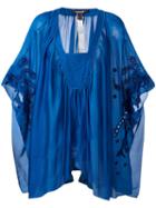 Roberto Cavalli - Pleated Tunic - Women - Silk - 40, Women's, Blue, Silk