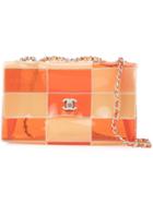Chanel Vintage Quilted Double Chain Shoulder Bag - Orange