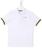 K Way Kids Contrast Trim Polo Shirt - White