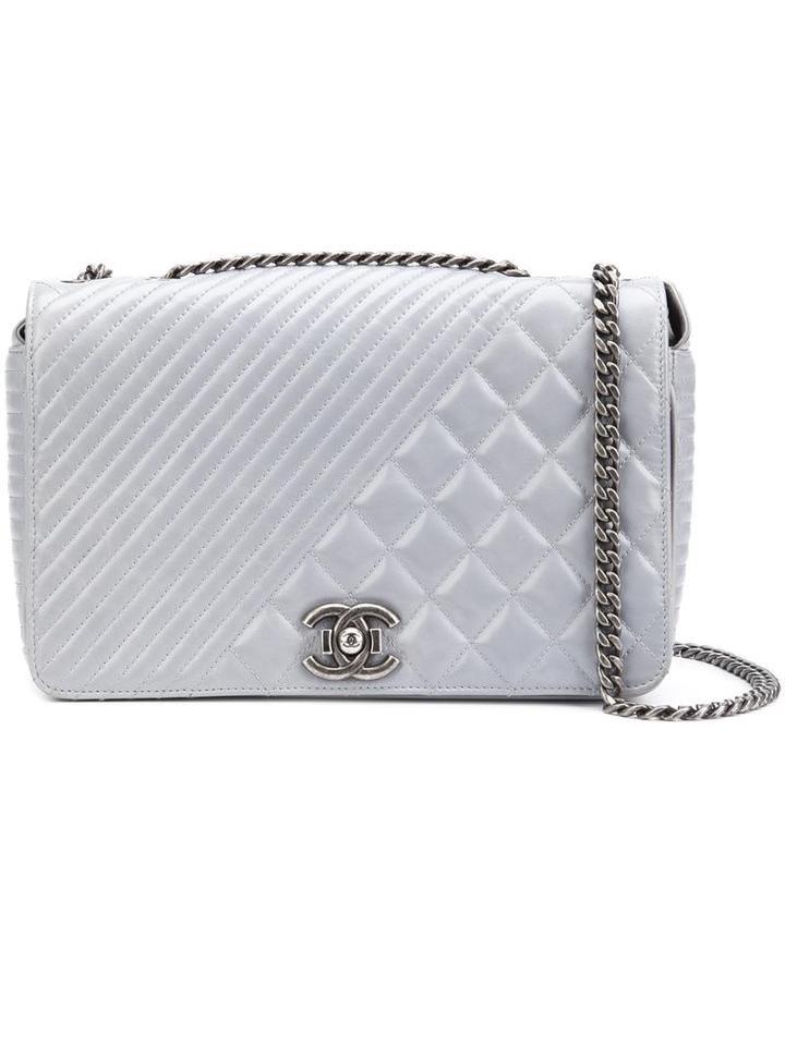 Chanel Vintage Medium 'coco' Flap Bag, Women's, Grey