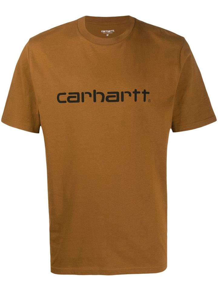 Carhartt Wip Logo Print T-shirt - Brown