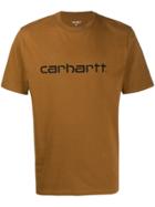 Carhartt Wip Logo Print T-shirt - Brown