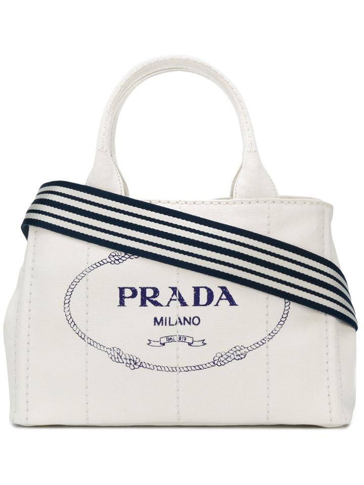 Prada Giardiniera Tote Bag - White