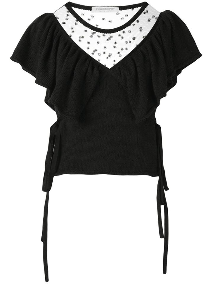 Philosophy Di Lorenzo Serafini Knitted Top - Black