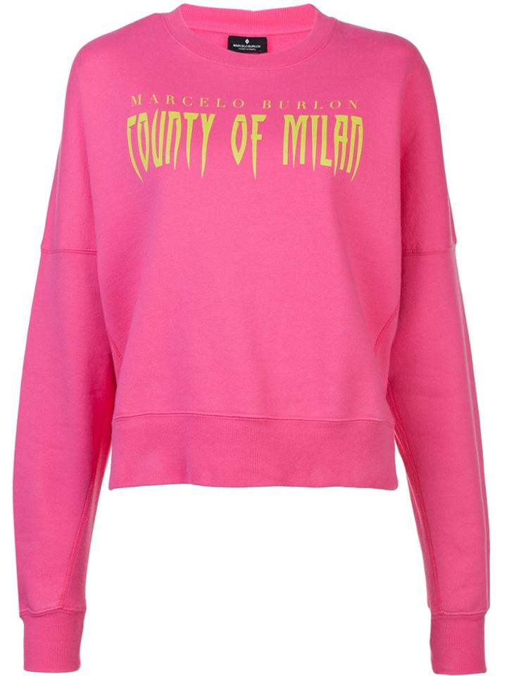 Marcelo Burlon County Of Milan Logo Sweatshirt - Pink