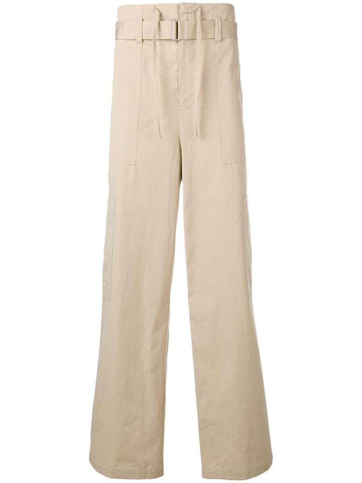 Ambush Belted Wide Leg Trousers - Neutrals