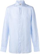 Borrelli Striped Button Shirt - Blue