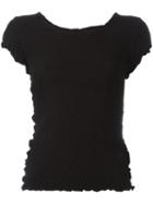 Issey Miyake Cauliflower Creased T-shirt, Women's, Black, Cotton/polyurethane