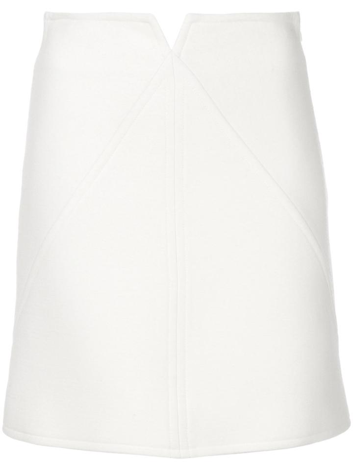 Courrèges Fitted Mini Skirt - White