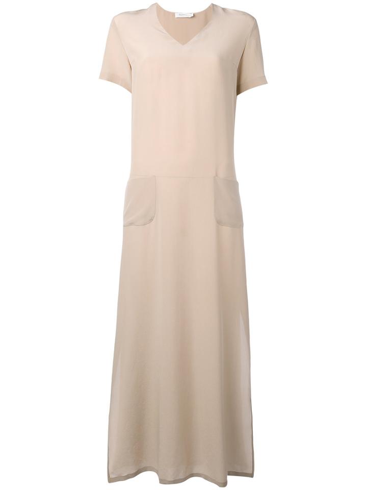 Barba - T-shirt Dress - Women - Silk - 40, Nude/neutrals, Silk