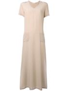 Barba - T-shirt Dress - Women - Silk - 40, Nude/neutrals, Silk