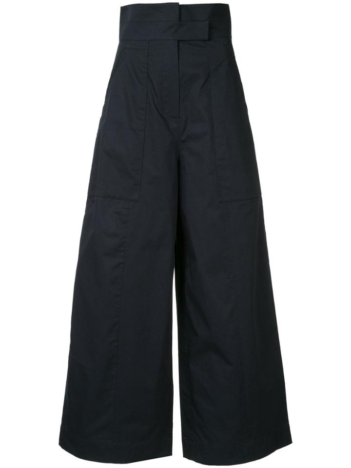 Solace London Wide Leg Trousers - Blue