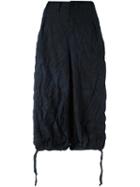 Yohji Yamamoto - Cropped Trousers - Women - Polyester - 2, Women's, Blue, Polyester