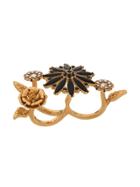 Versace V-floral Garden Double Ring - Gold