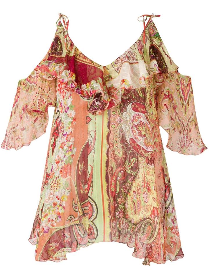 Etro Cold Shoulder Blouse - Red