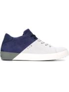 Leather Crown Colour Block Sneakers, Women's, Size: 38, Blue, Leather/rubber/cotton