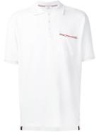 Thom Browne Patch Pocket Polo Shirt, Men's, Size: 2, White, Cotton