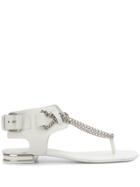 Casadei Chain-embellished Sandals - White