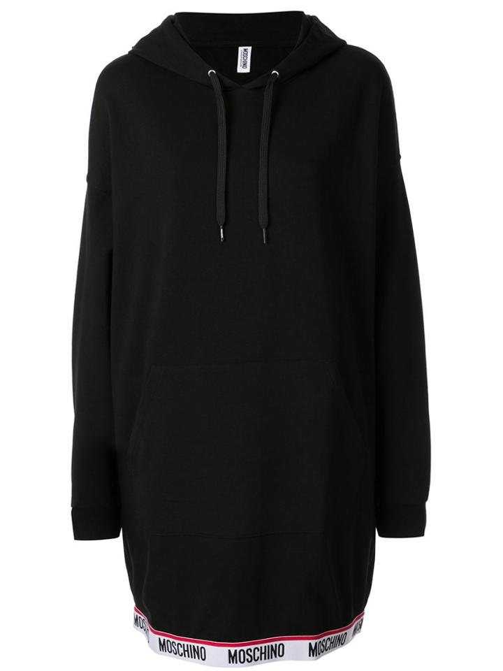 Moschino Logo Detail Hoodie Dress - Black