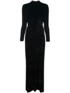 Carolina Ritzler Open Back Long Dress - Black