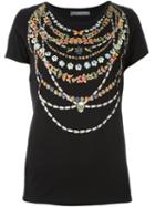 Alexander Mcqueen Strand Print T-shirt, Women's, Size: 42, Black, Cotton