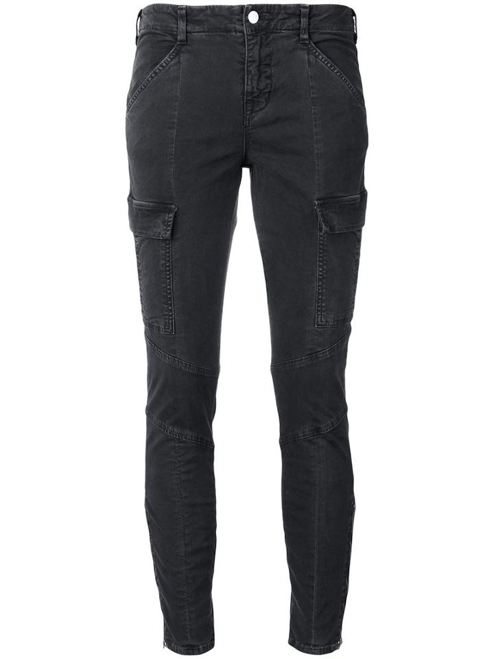 J Brand Cargo Skinny Trousers, Women's, Size: 25, Black, Cotton/spandex/elastane