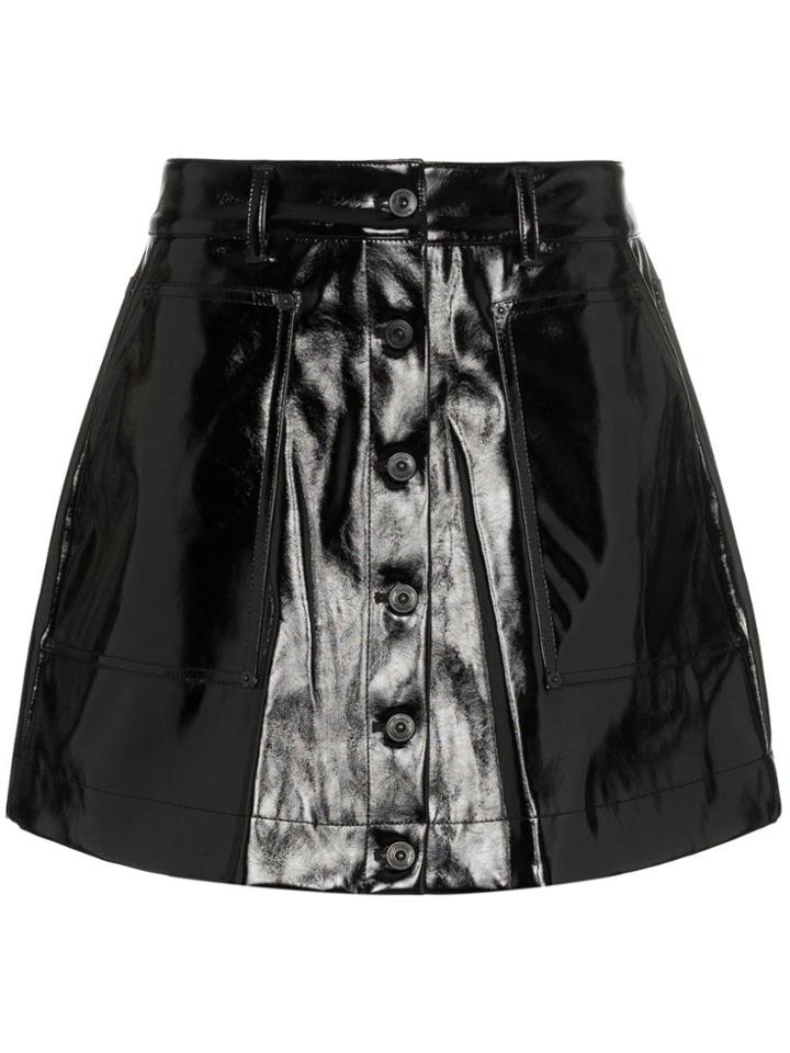 Proenza Schouler Schlr Hw Skt Mini A Line Vinyl - Black