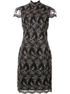 Alice+olivia Floral Lace Dress, Women's, Size: 12, Black, Nylon