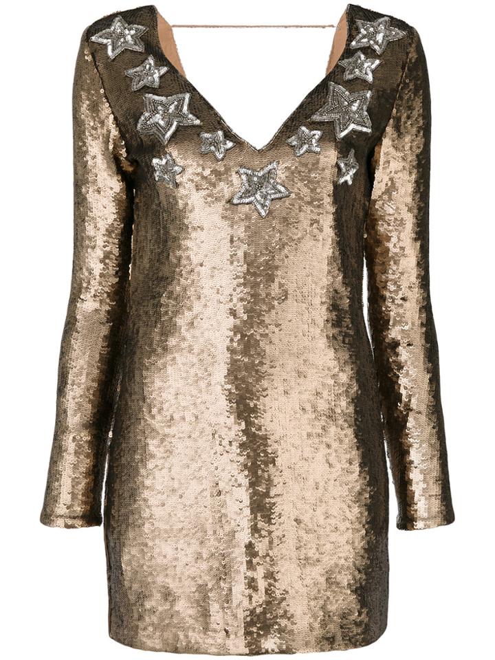Just Cavalli Sequined Star Dress - Metallic