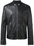 John Richmond - Leather Jacket - Men - Lamb Skin/polyester - L, Black, Lamb Skin/polyester
