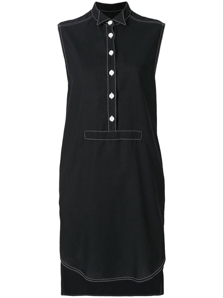 Mm6 Maison Margiela Structured Canvas Dress - Black