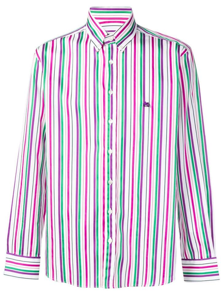 Etro Striped Button Down Shirt - White