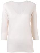 Majestic Filatures Three-quarters Sleeve Knitted Blouse - Pink &