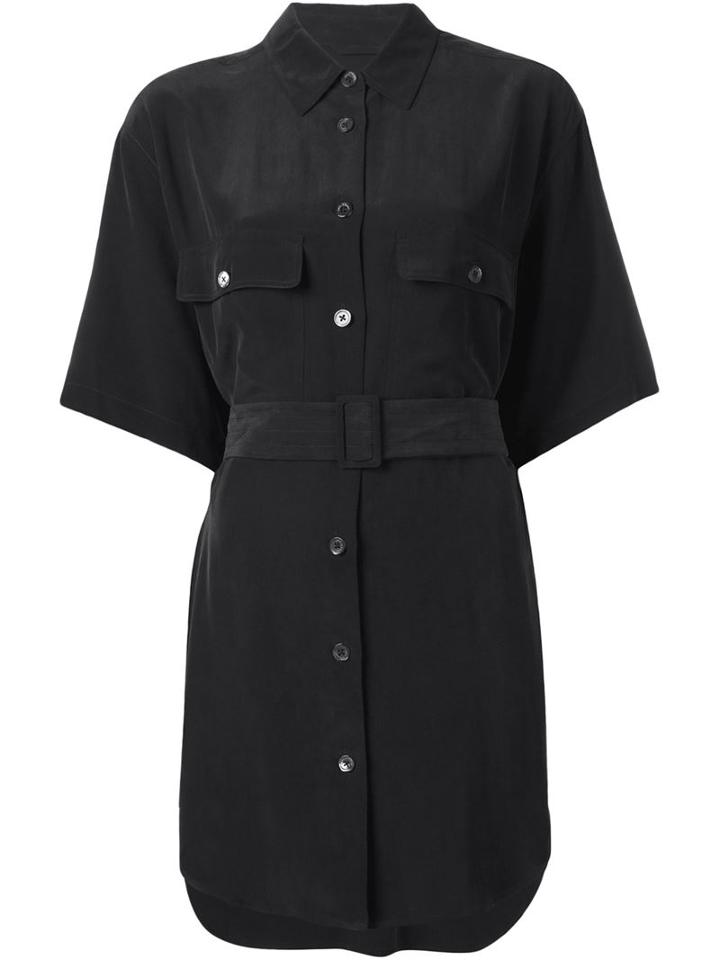 Equipment 'matteo' Shirt Dress, Women's, Size: Xs, Black, Silk