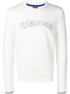 Blauer Embroidered Logo Sweatshirt - White