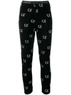 Chiara Ferragni Logo Patterned Leggings - Black