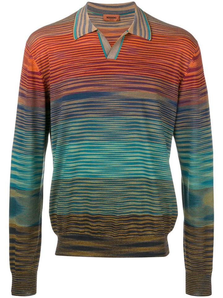 Missoni Knitted Polo Shirt - Red